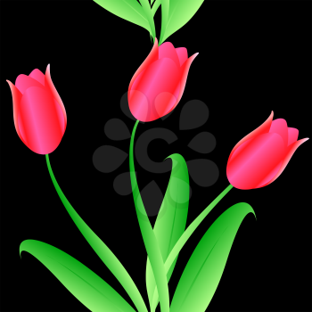 Royalty Free Clipart Image of Tulips