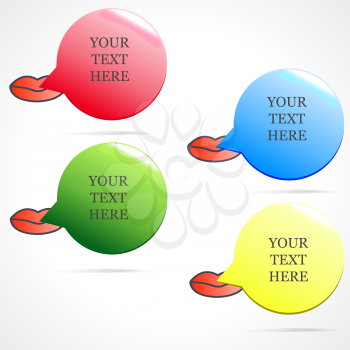 Royalty Free Clipart Image of Lip Banners