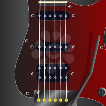 Royalty Free Clipart Image of an Electric Guitar