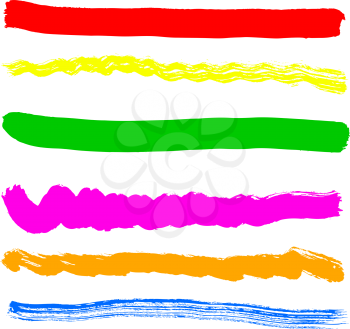 Royalty Free Clipart Image of Brush Strokes