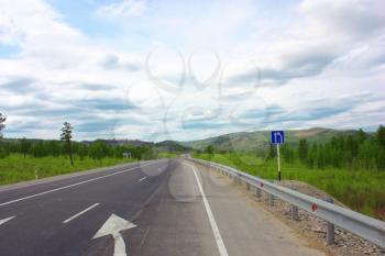 Picture of empty countryside road