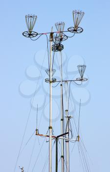 Telecommunication tower with rich blue sky