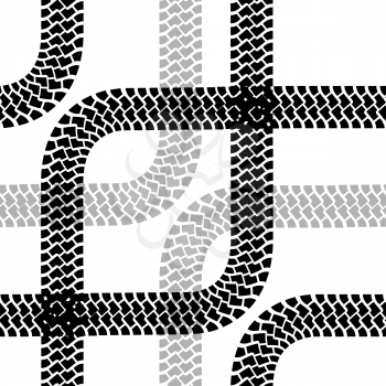 Seamless wallpaper tire tracks pattern illustration vector background
