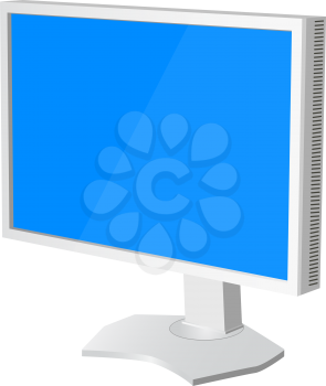  lcd tv  monitor on white background. Vector illustration 