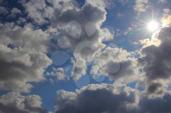 blue sky with clouds