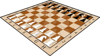 Chess Board. Vector illustration.