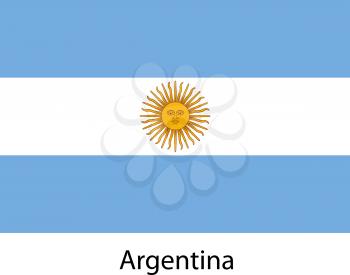 Flag  of the country argentina. Vector illustration.  Exact colors. 