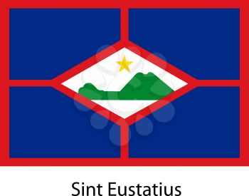 Flag  of the country  sint eustatius. Vector illustration.  Exact colors. 