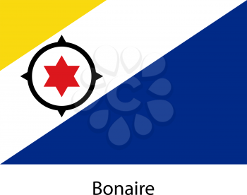 Flag  of the country  bonaire. Vector illustration.  Exact colors. 