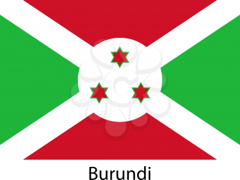Flag  of the country  burundi. Vector illustration.  Exact colors. 