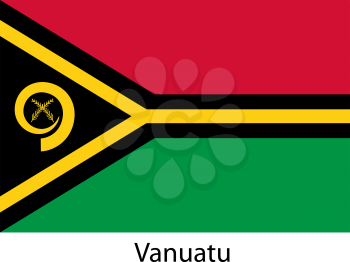 Flag  of the country  vanuatu. Vector illustration.  Exact colors. 