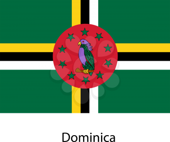 Flag  of the country dominica. Vector illustration.  Exact colors. 