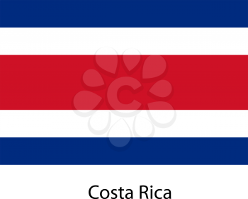 Flag  of the country  costa rica. Vector illustration.  Exact colors. 