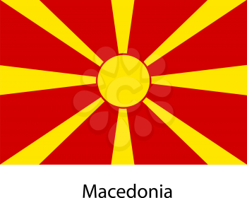 Flag  of the country  macedonia. Vector illustration.  Exact colors. 