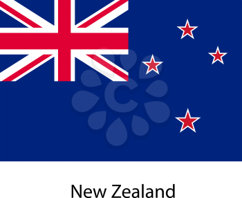 Flag  of the country  new zeland. Vector illustration.  Exact colors. 