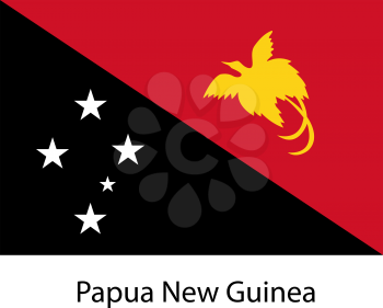Flag  of the country  papua new guinea. Vector illustration.  Exact colors. 