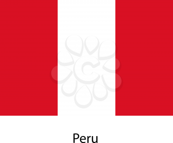 Flag  of the country  peru. Vector illustration.  Exact colors. 