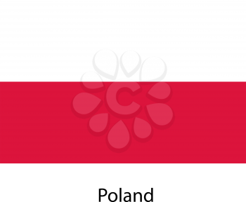 Flag  of the country  poland. Vector illustration.  Exact colors. 