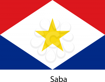 Flag  of the country  saba. Vector illustration.  Exact colors. 