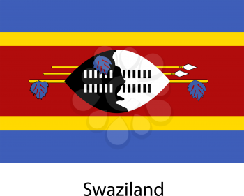 Flag  of the country  swaziland. Vector illustration.  Exact colors. 