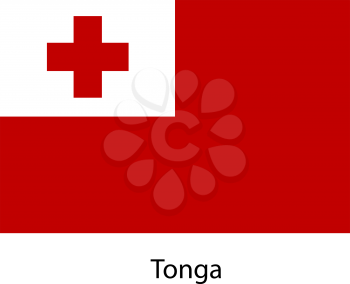 Flag  of the country  tonga. Vector illustration.  Exact colors. 
