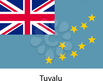 Flag  of the country  tuvalu. Vector illustration.  Exact colors. 