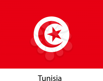 Flag  of the country  tunisia. Vector illustration.  Exact colors. 