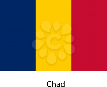 Flag  of the country chad. Vector illustration.  Exact colors. 