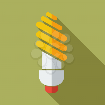 Modern flat design concept icon lamp. Vector illustration.