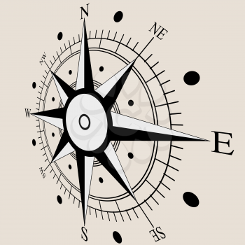 Wind rose compass flat symbols. Vector illustration.