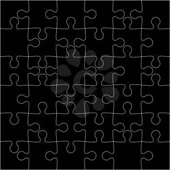 Black background Vector Illustration jigsaw puzzle.