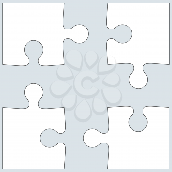 Background Vector Illustration jigsaw puzzle. white on gray