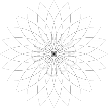 Flower  lotus silhouette for design. Vector illustration.