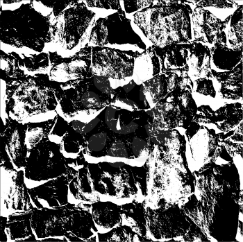 Ancient stone wall  background vector illustratuin