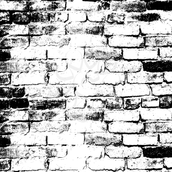 Brick wall of the house, with lines of a laying of a solution. Vector illustration.