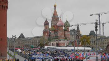 MOSCOW - OCTOBER 14: XIX World Festival of Youth and Studentson the Moscow on October 14, 2017 in Moscow, Russia.