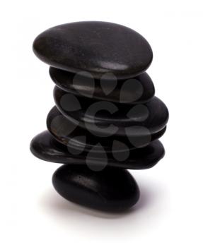 zen stones isolated on white background