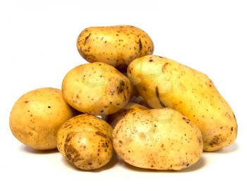 potatoes isolated on white background