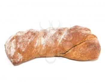 Italian ciabatta isolated on white background