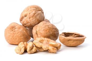 walnuts isolated on white background