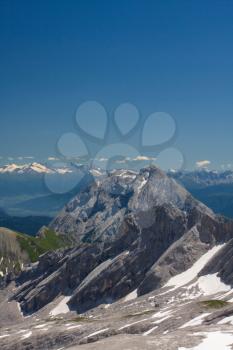 Bavarian Alps. View from Zugspitze