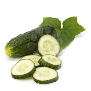 cucumber isolated on white background close up