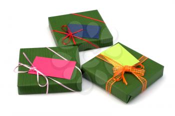 gifts isolated on white background close up