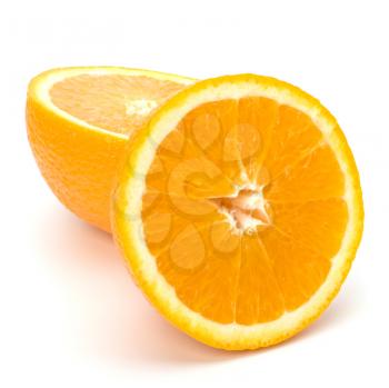 Orange isolated on white background close up