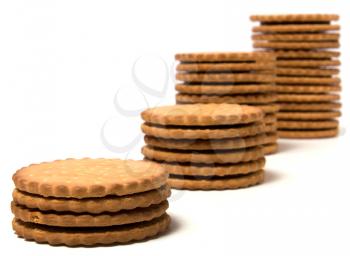 biscuits isolated on white background