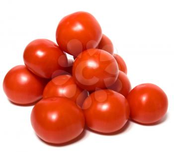 red tomato isolated  on white background