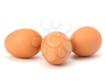 Eggs isolated on white background