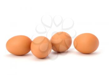 Eggs isolated on white background