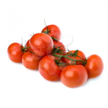 red tomato isolated on the white background