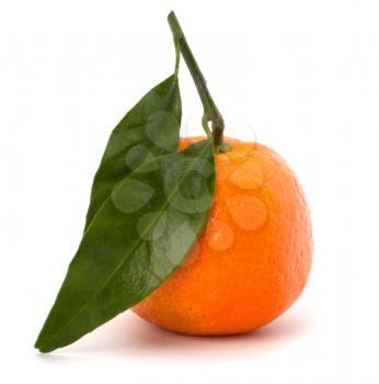 Ripe tasty tangerine isolated on white background